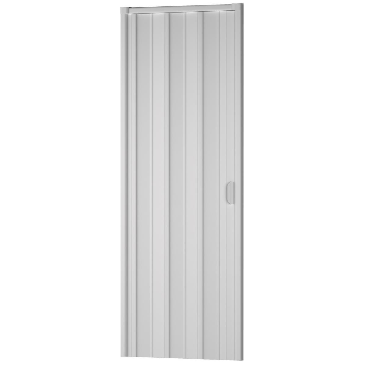 Porta A Soffietto Con Maniglia - Misura 83x214 Cm, Colore Bianco, Per Interni