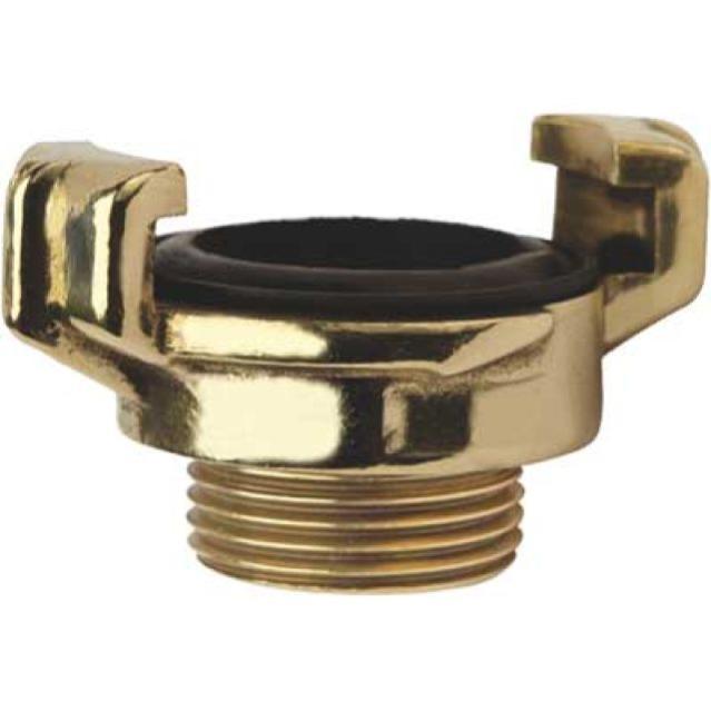 Cellfast Attacco Rapido In Ottone 3/4" (19mm) Con Sistema Easy&Quick, Rubinetto Stop, Resistente UV, Per Tubi Da Giardino
