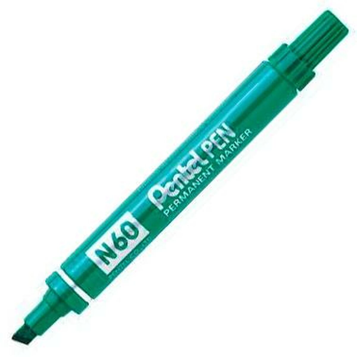 Rotulador permanente Pentel N60 Negro Aluminio 12 Unidades