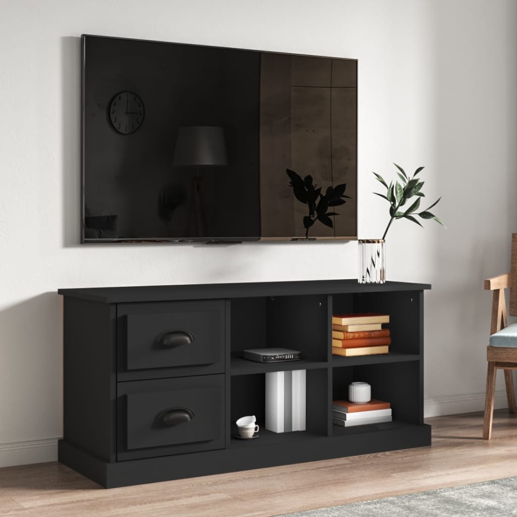 VidaXL Mobile Porta TV Nero 102x35,5x47,5 cm in Legno Multistrato