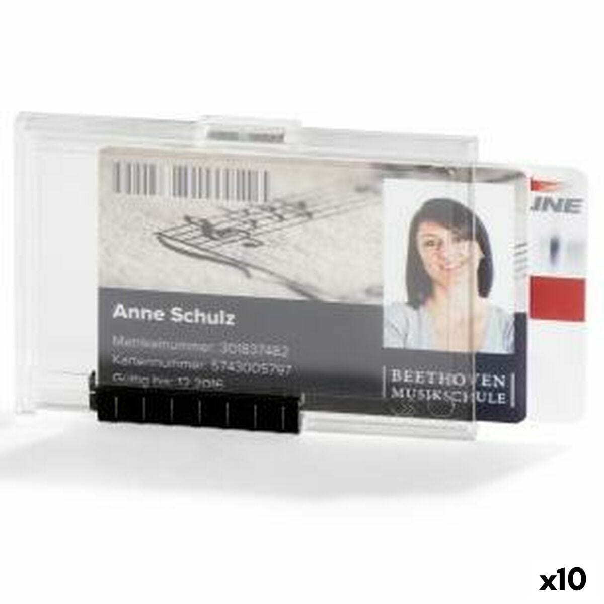 Custodia per carta d'identità Durable Duo 5,4 x 8,7 cm Trasparente Plastica  (10 Unità)