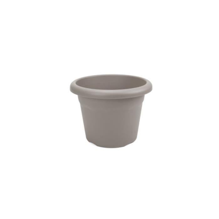 Tymar Vaso Per Fiori Rotondo In Plastica PP - 2 Pezzi, Colore Senape, ø 13,5 Cm