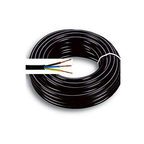 CAVO SIMILGOMMA FILO ELETTRICO PROLUNGA NERO CAVETTO RIVESTITO 3X1 AL METRO