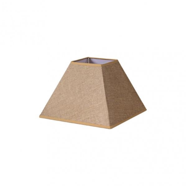 Abat-Jour Pyramide Mezzo Beige E27 En Tissu Popeline - 30x13x22cm, Élégance Moderne Pour Votre Intérieur