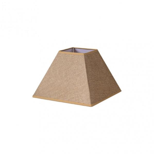 Abat-Jour Pyramide Mezzo Beige E27 En Tissu Popeline - 30x13x22cm, Élégance Moderne Pour Votre Intérieur