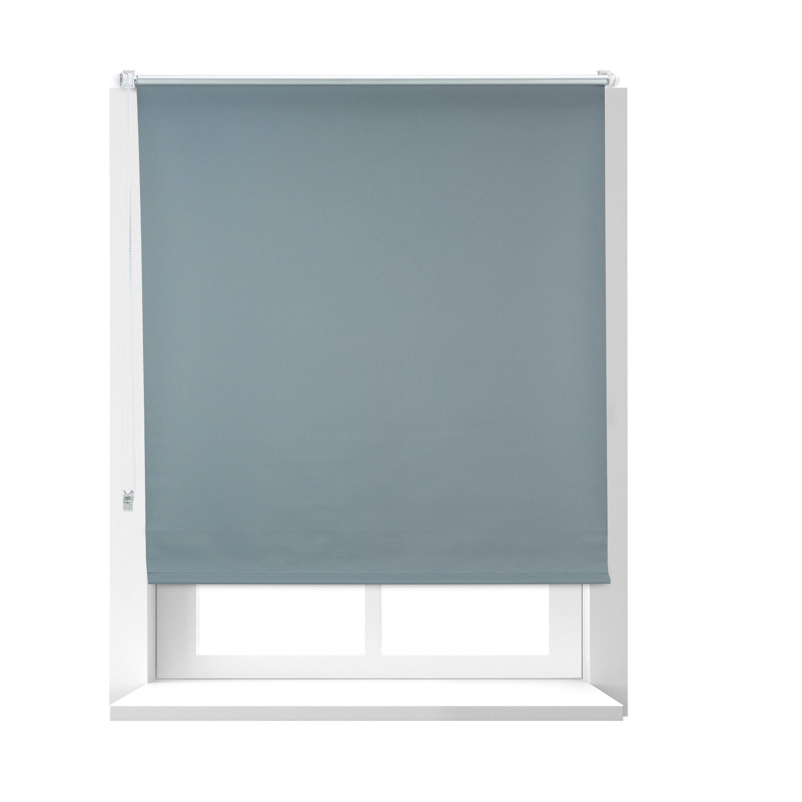 Tende a Rullo Oscurante, Tenda Termica, Catenella Laterale, senza Fori, HxL  90x210cm, Tessuto, Grigio