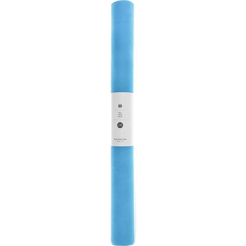 Rotolo Tulle Azzurro 30 cm x 9 Metri Elegante e Versatile - Kadosa