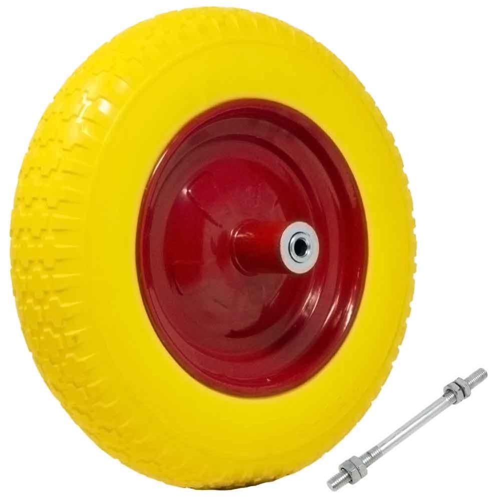 Ruota Antiforatura WERKA PRO 260x85 Mm Con Asse Decentrato 20 Mm Per Carrelli E Diavoletti - 2