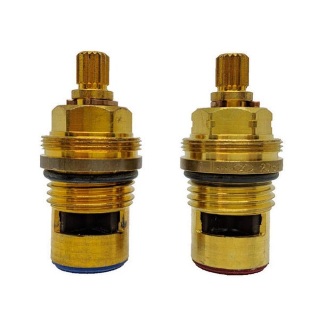 Valvole Acqua Calda Fredda 4 Cartucce Per Rubinetto Ceramica 1/2'' - Ricambio Per Cucina E Bagno Ricambio Rubinetto Bagno - Foto 12