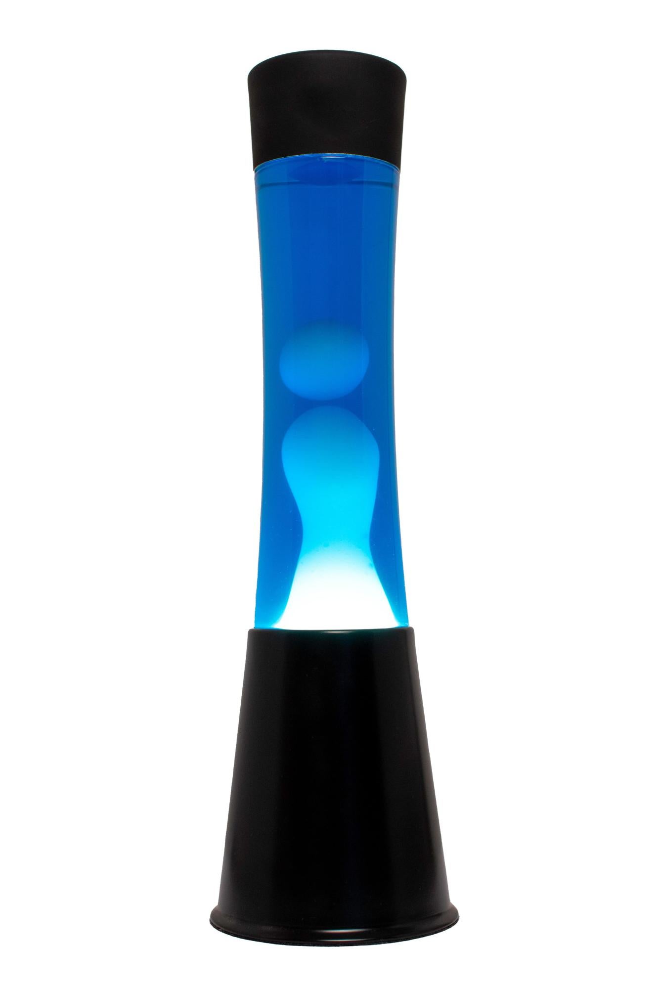 Lampe à Lave Vintage Bleue à Paillettes, Fonctionnelle, Hauteur 41cm