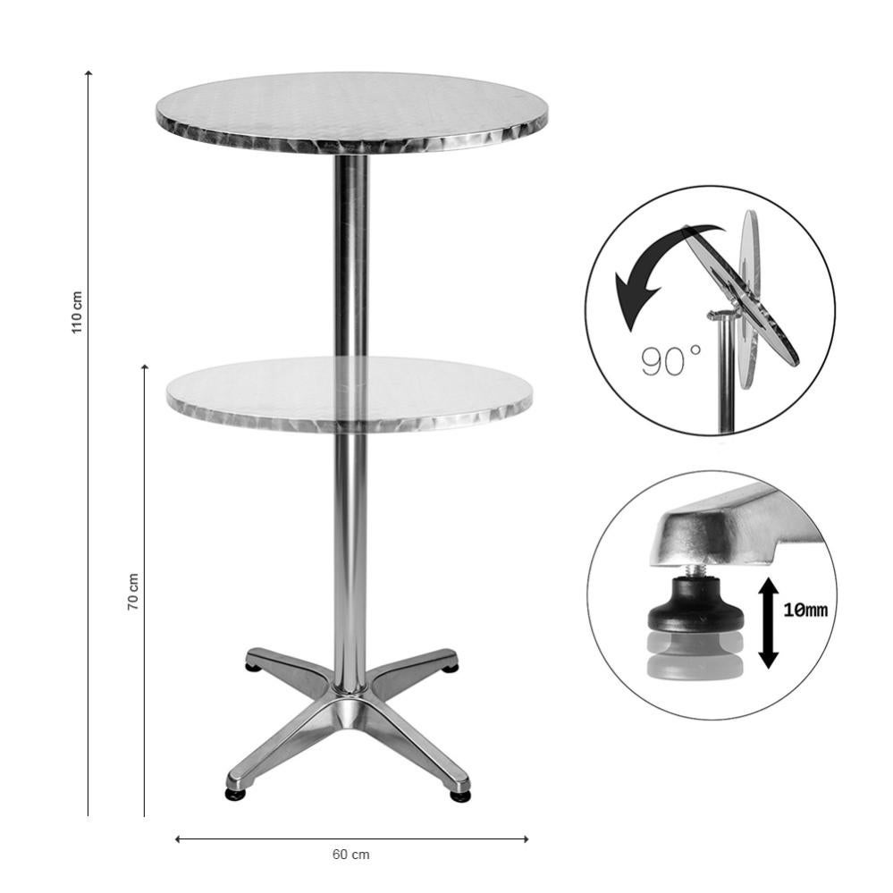 Tavolo Pieghevole In Alluminio Captain Stag M-3713 Con Ruote E Custodia - Per Esterno