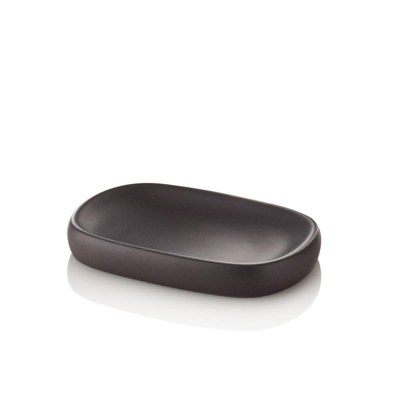 Portasapone Ovale Grigio In Plastica - Per Bagno O Cucina, Pratico E Resistente