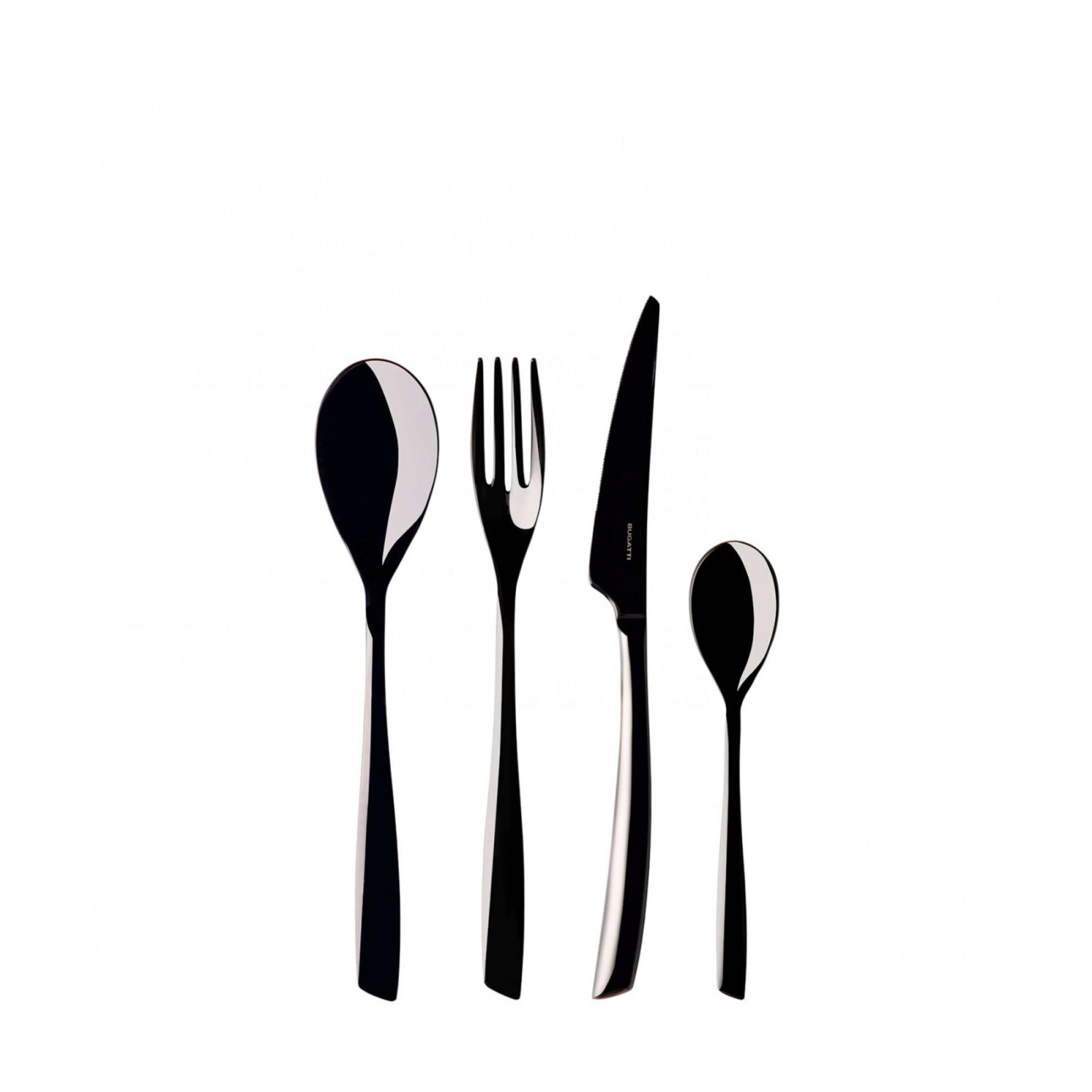 Servizio posate MOTIVI 4 pezzi un posto tavola in acciaio inox 18/10 lucido spessore 2,5 mm