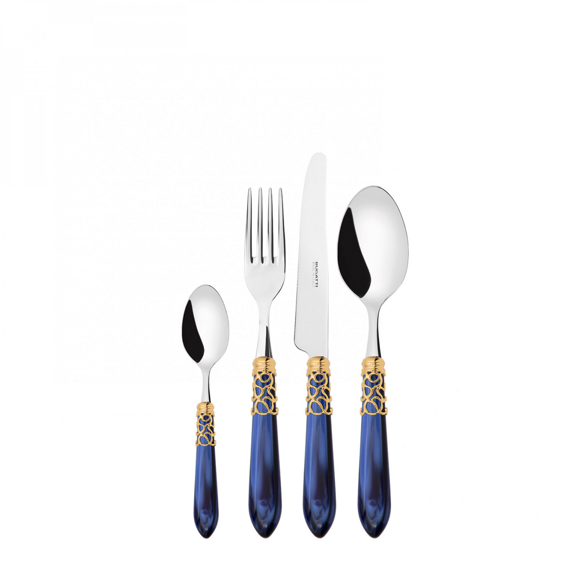 24 piezas en blueperlan azul de padre compacto melodia ghiera dorata bugatti