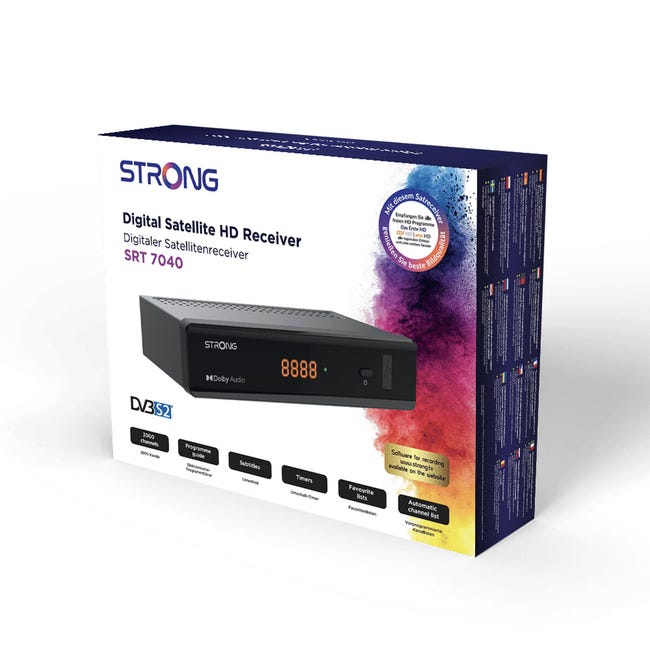 STRONG SRT8222 Récepteur TV TNT HD double tuner Port USB