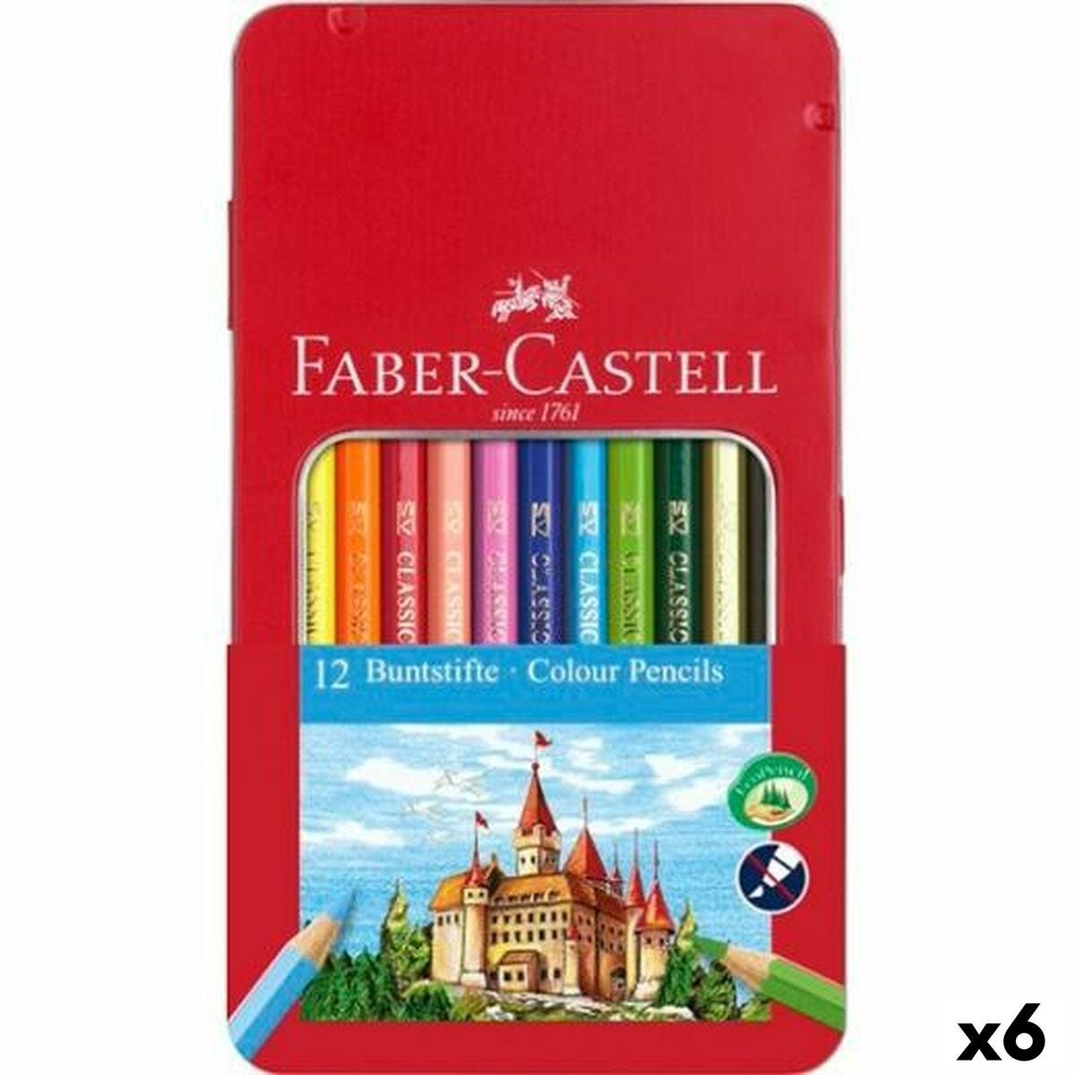 Matite colorate Faber-Castell Multicolore (6 Unità)