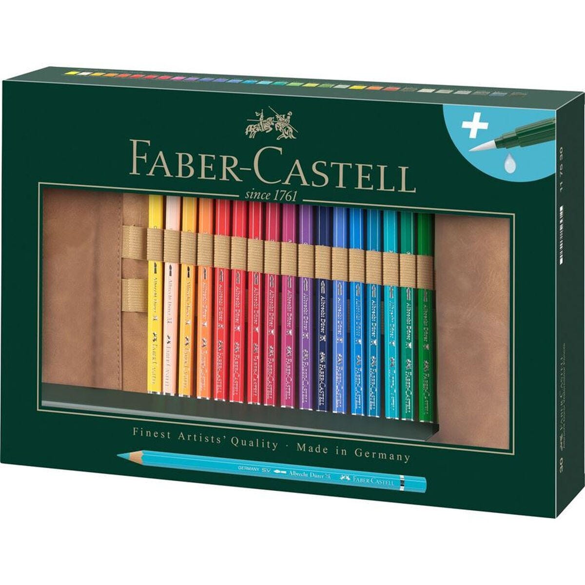 Matite Colorate Acquerellabili Faber-Castell Multicolore 30 pcs Astuccio  avvolibile