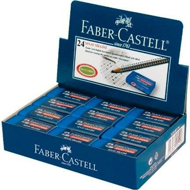 Gomme Faber-Castell Dust Free Bleu (24 Unités)