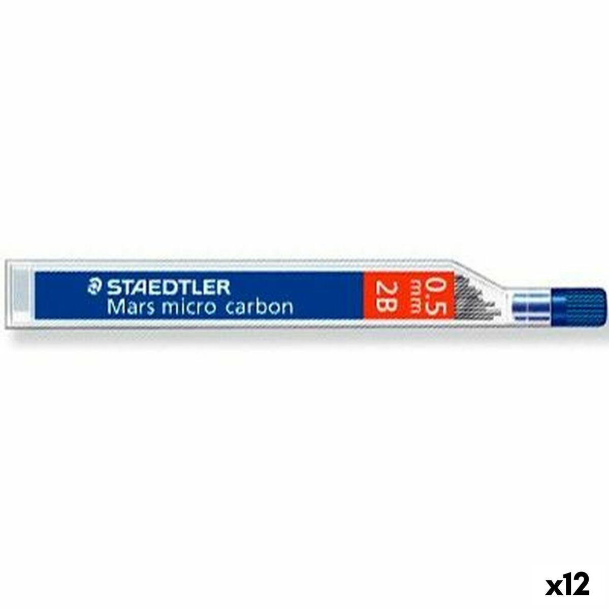 Mines Porte-mine STAEDTLER Mars Micro Carbon 250 0,7 Mm - Lot De 48 Mines (4 Tubes) - Noir Intense