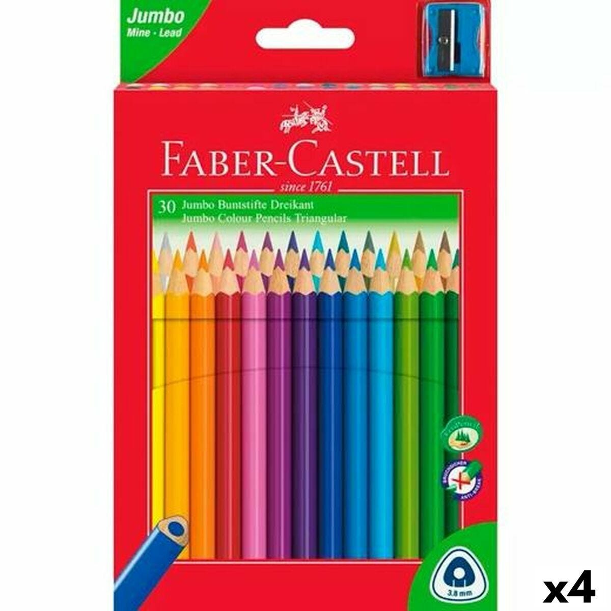 Matite colorate Faber-Castell Multicolore (4 Unità)