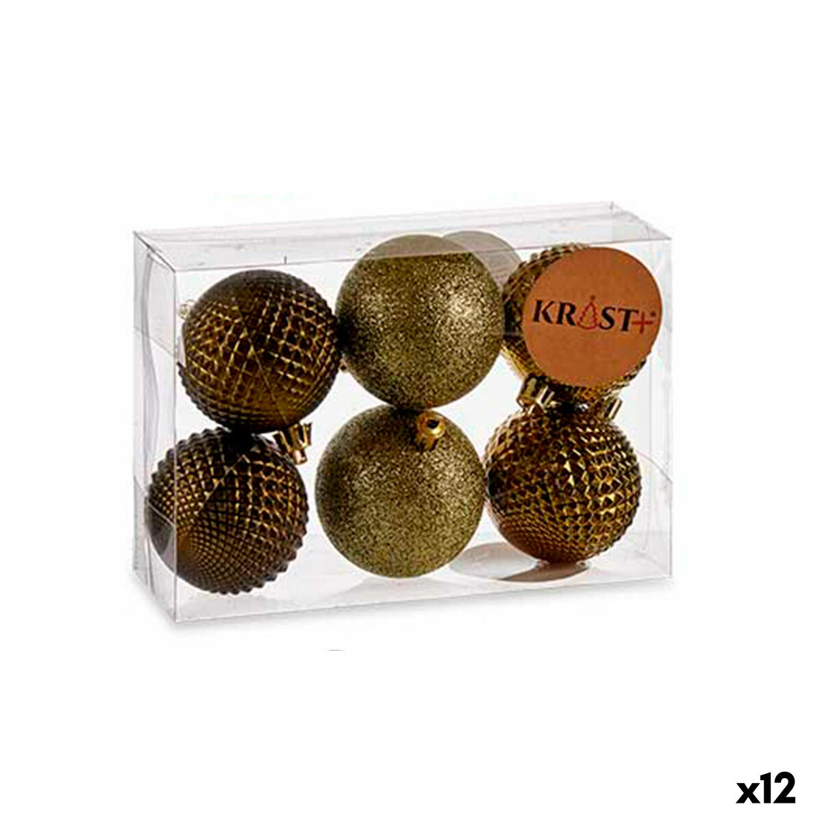 Set de bolas de navidad ø 6 cm verde pvc (12 unidades)