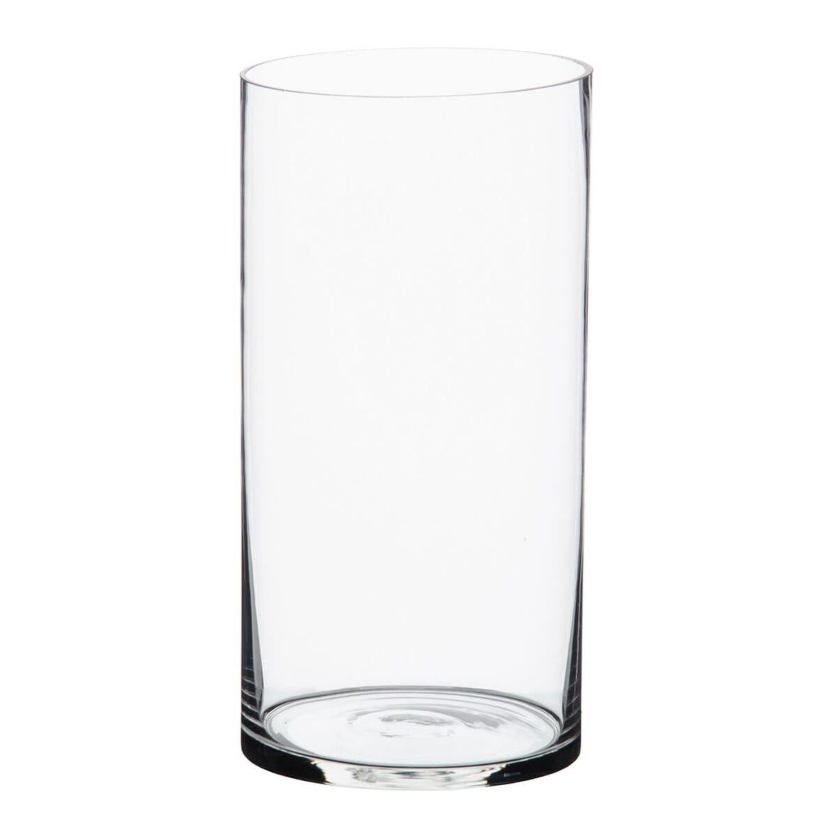 Vase Verre Transparent 15 x 15 x 30 cm Leroy Merlin