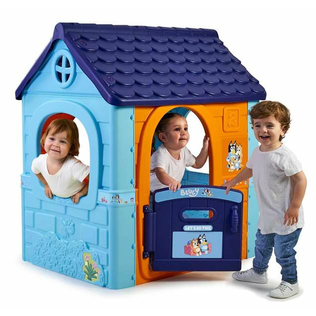 Maison de jeux pour enfants Feber Bluey House 142 x 85 x 108 cm Bleu Orange