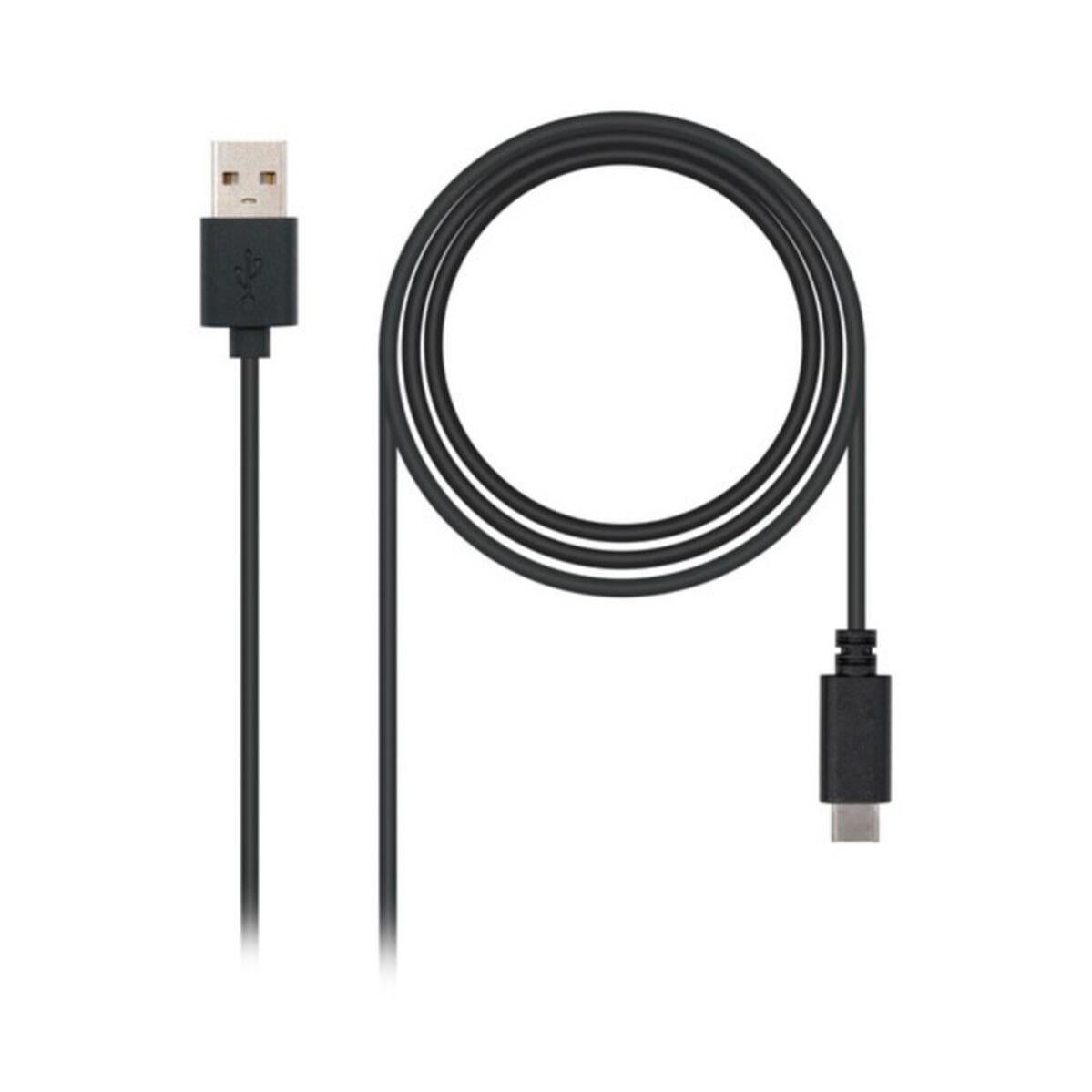 Câble USB A vers USB C NANOCABLE 10.01.210 Noir 2 m Leroy Merlin