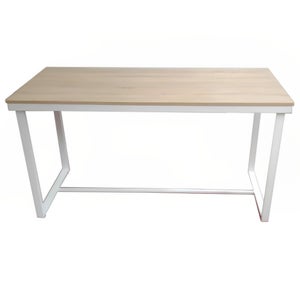 Maison Exclusive - Mesa de dibujo madera y acero gris y roble  110x53x(58-87) cm