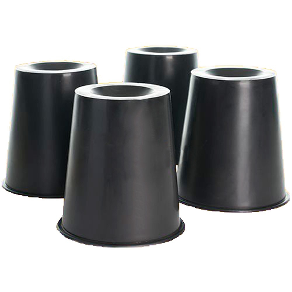 Rialzi Per Mobili A Forma Di L, 10,2 Cm, Marrone Scuro - Set Da 4 Pezzi Antiscivolo Per Letto, Divano, Tavolo, Sedia, Per Alzare E Pulire Sotto - 3