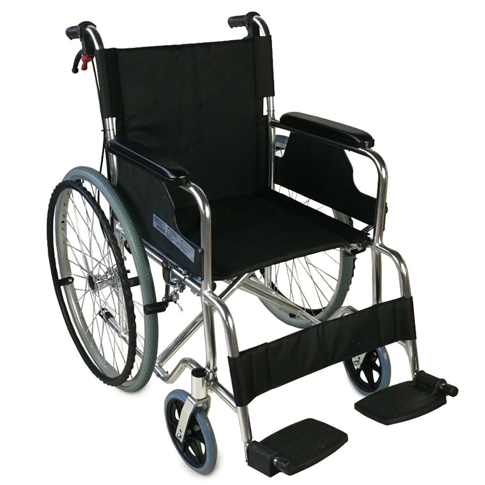Mobiclinic Sedia a rotelle Pieghevole Alluminio Leggera Modello Palacio  Seduta 46 cm Sistema a doppio freno