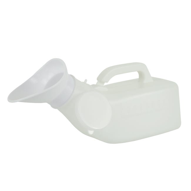 Urinoir unisexe portable avec entonnoir femelle, étanche, pour homme, 1 L,  couvercle à vis en plastique pour homme et femme