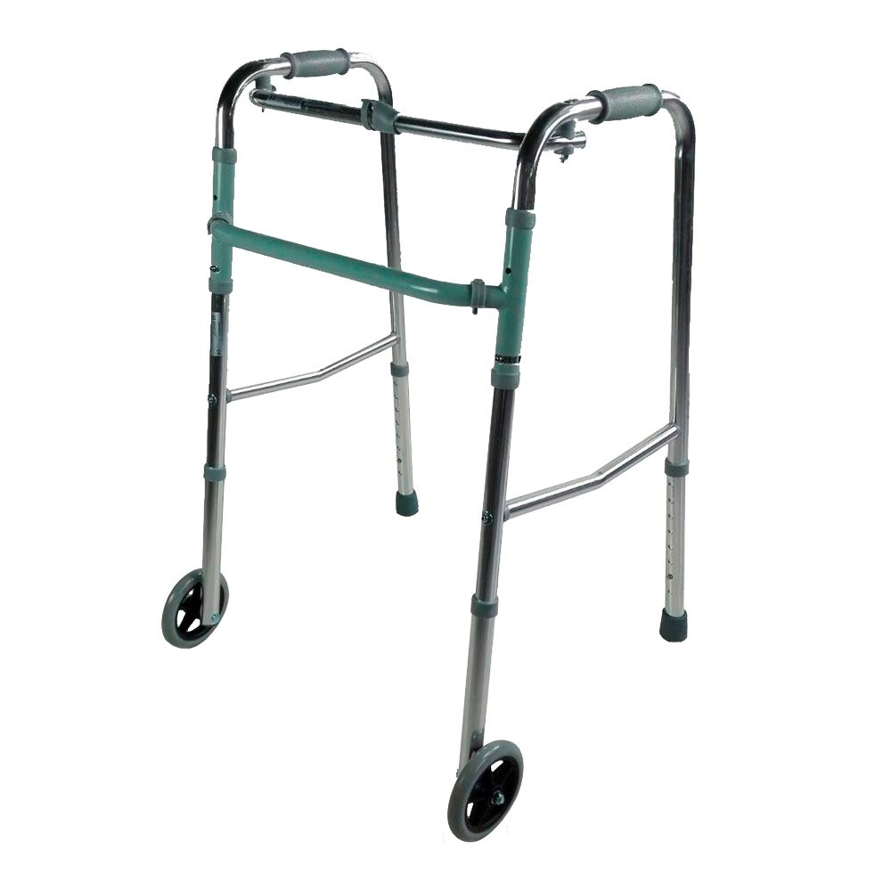 Mobiclinic Modelo Capitel Andador para mayores ancianos adultos o  minusvalidos de aluminio ligero plegable con asiento y 2 ruedas Color Gris