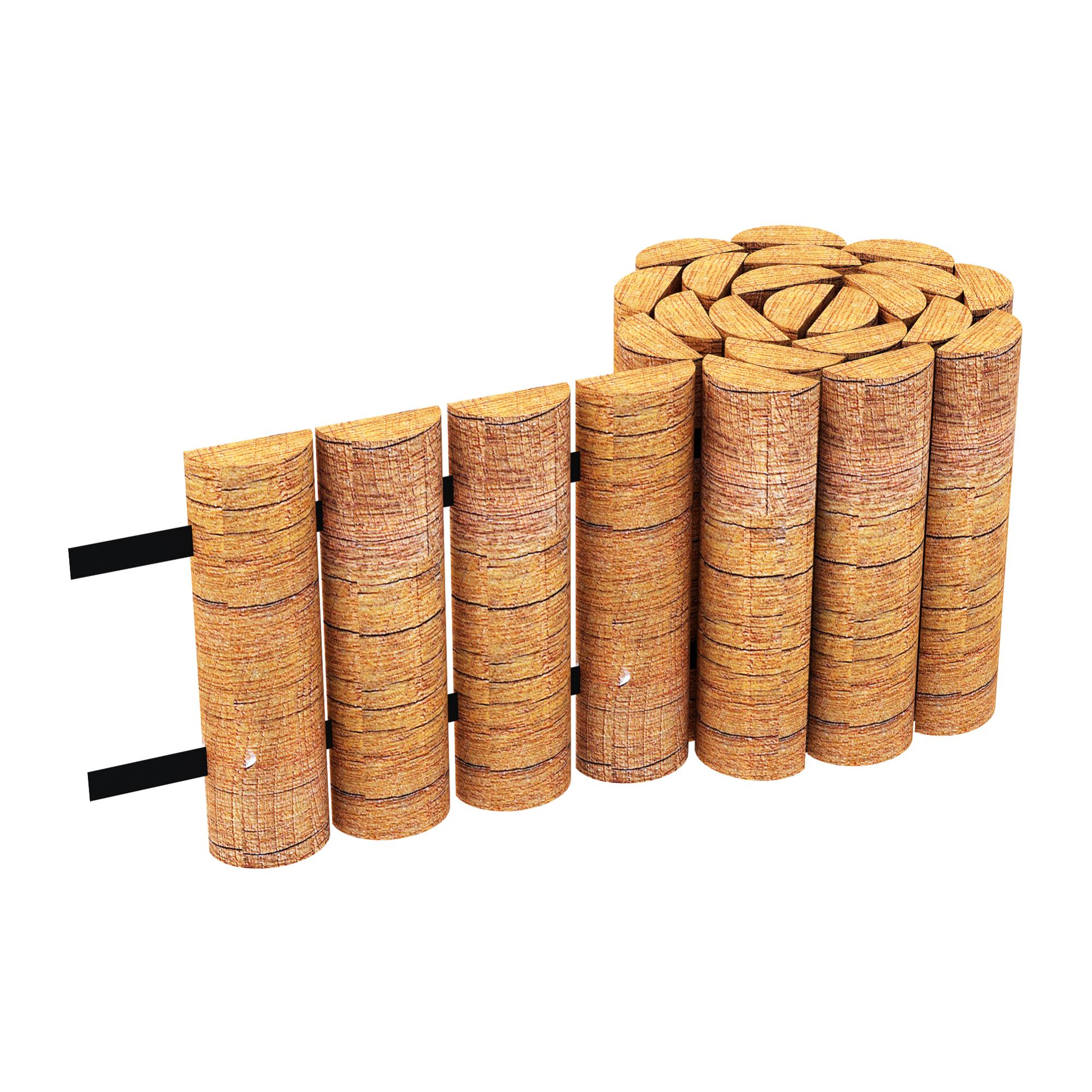 Recinzione Da Giardino In Legno Di Pino 200x20 Cm - Bordure Flessibili Per Aiuole Con Pali Appuntiti, Tagliabile