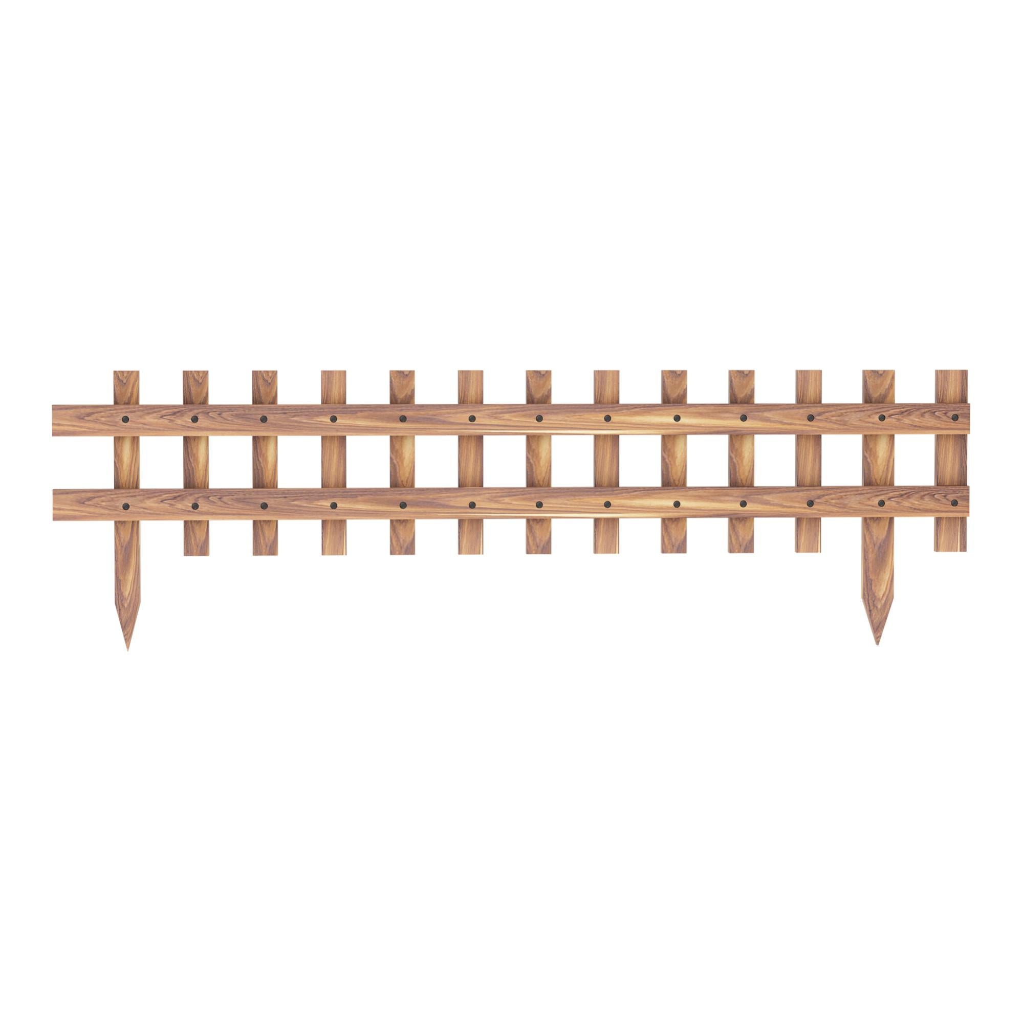 Bordura Da Giardino In Legno Di Pino Carbonizzato, Rotonda, Pre-collegata, Aspetto Rustico, Per Aiuole E Vialetti