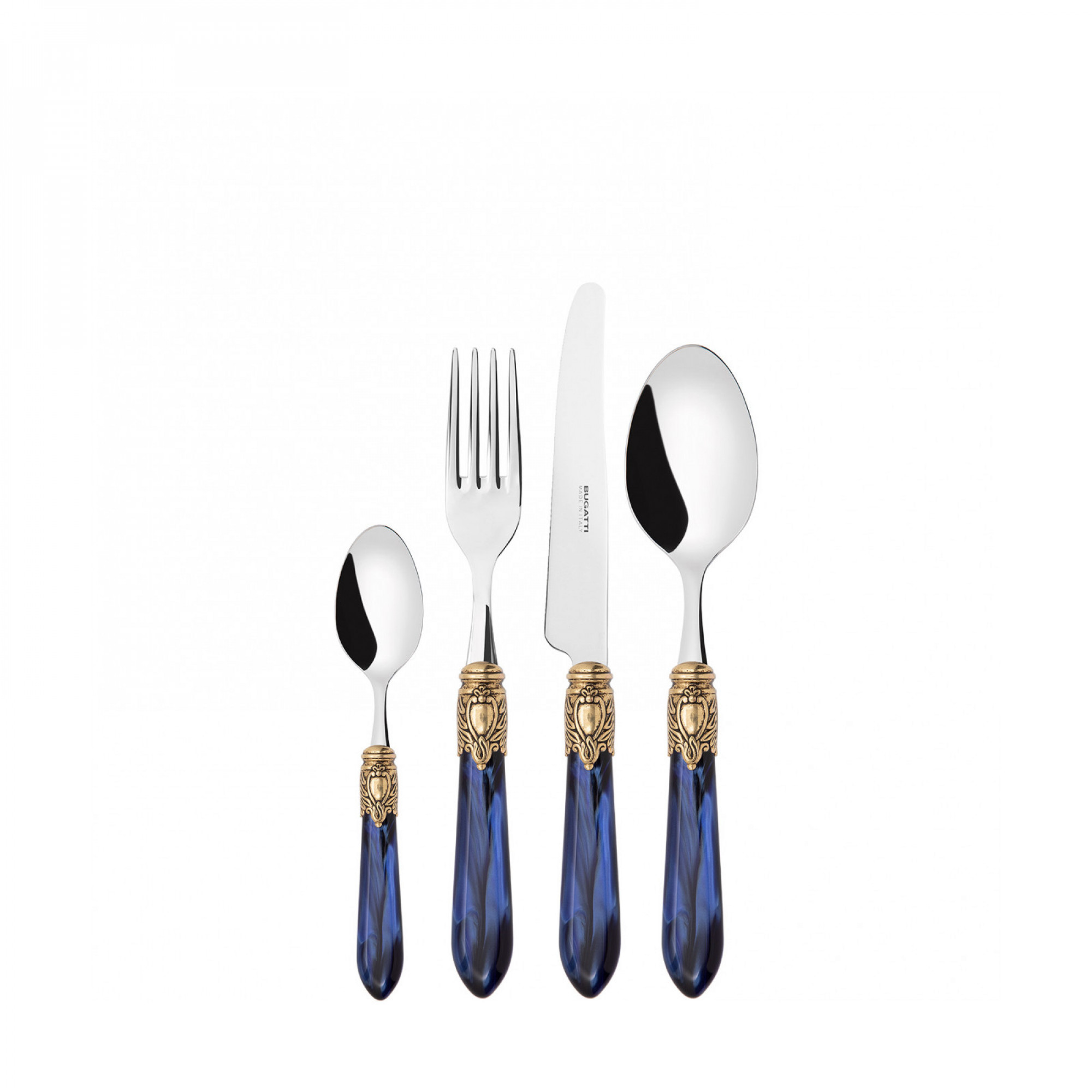 24 piezas en blueperlan azul de padre compacto oxford ghiera dorata bugatti