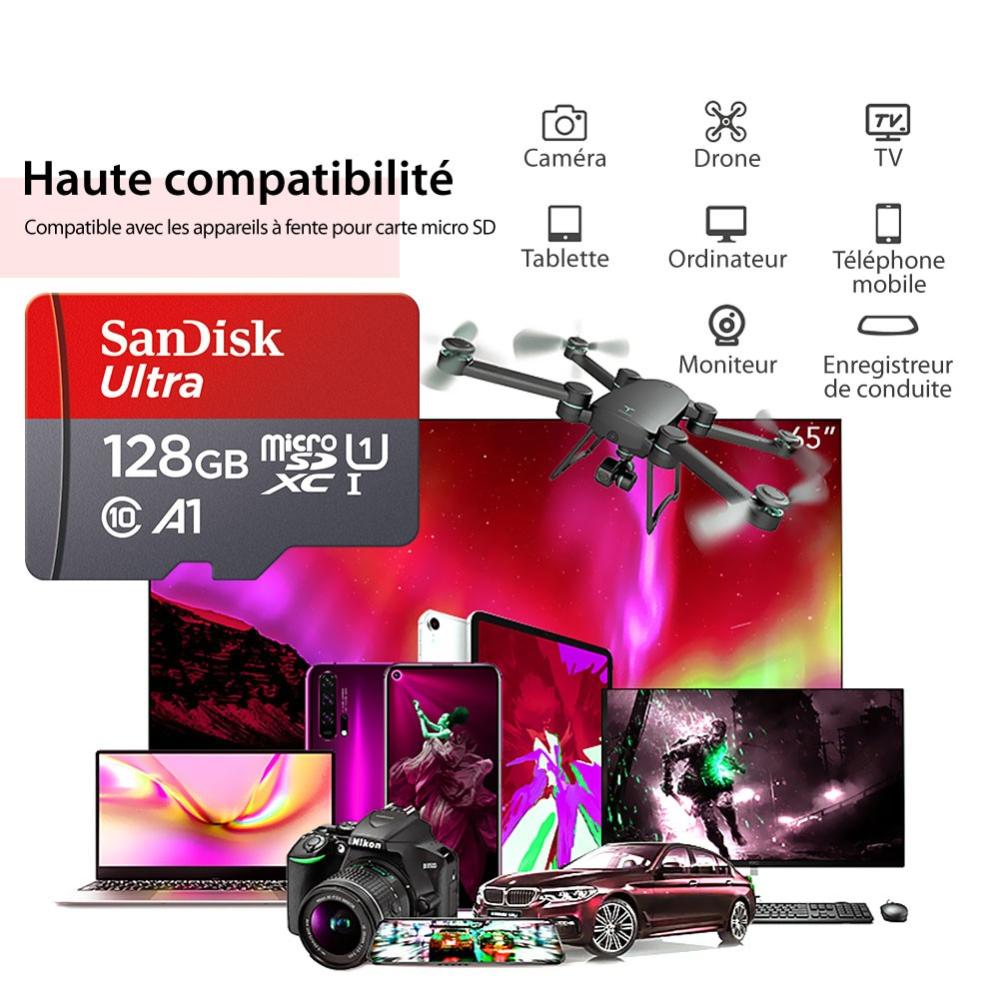 Carte Micro TF SD classe 10 SanDisk 32 G - originale, carte mémoire pour Smartphone Tablette Caméra Surveillance - 4