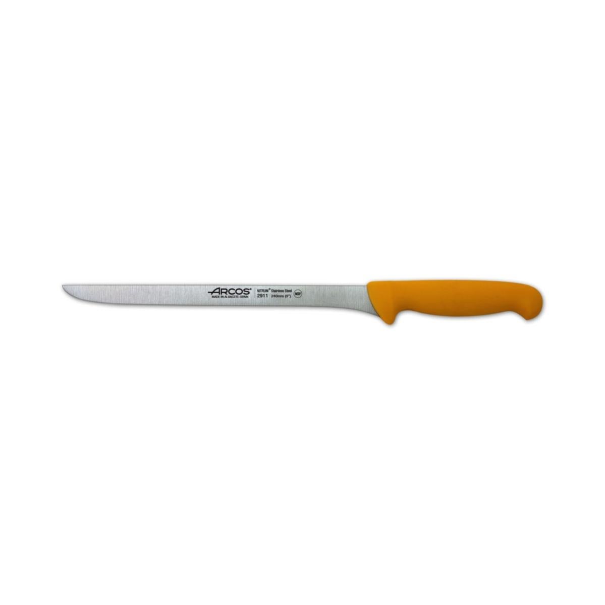Arcos Serie 2900 - Coltello Per Prosciutto Da 350 Mm In Acciaio Inossidabile Nitrum Con Manico In Polipropilene Rosso - 2