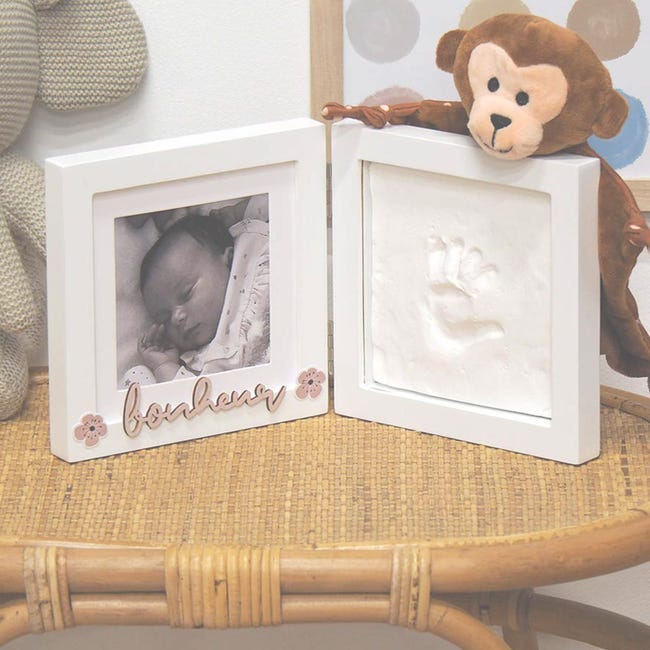 2 cadres photo et empreintes bébé - Artemio