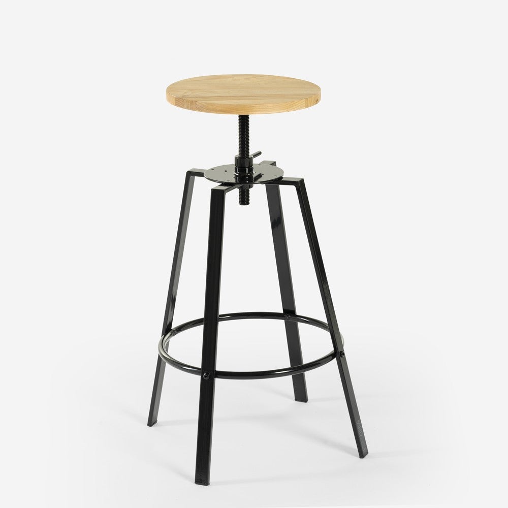 Tabouret à vis Revolve adapté au style industriel