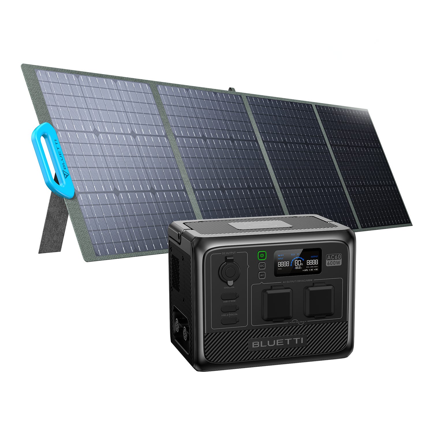 BLUETTI EB55 Groupe Électrogène Portable 537Wh Générateur Solaire Extérieur
