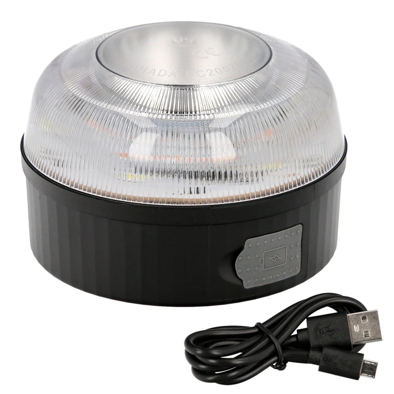 Luz Led Emergencia Coche V16 Baliza Luminosa Hologada Recargable USB Leroy Merlin