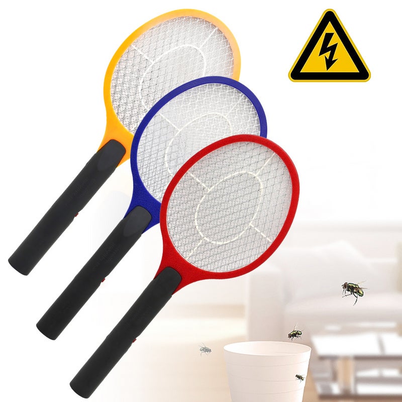 3x Tapettes à moustique électrique raquette électrique insectes volants  mouches, jaune