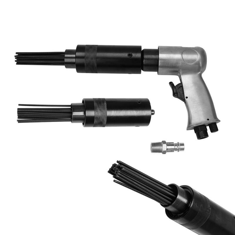 Bituxx Pistolet à aiguille à air comprimé 4000 tr/min + 1 tête d'aiguille  avec 19 aiguilles Ø 3 mm : : Bricolage
