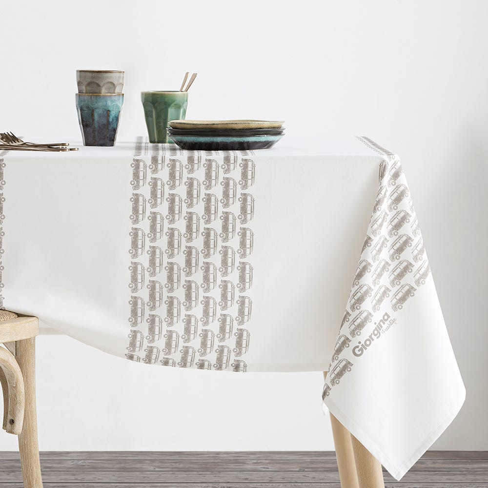 Mantel Antimanchas para mesa rectangular, 100% algodón, Mantel