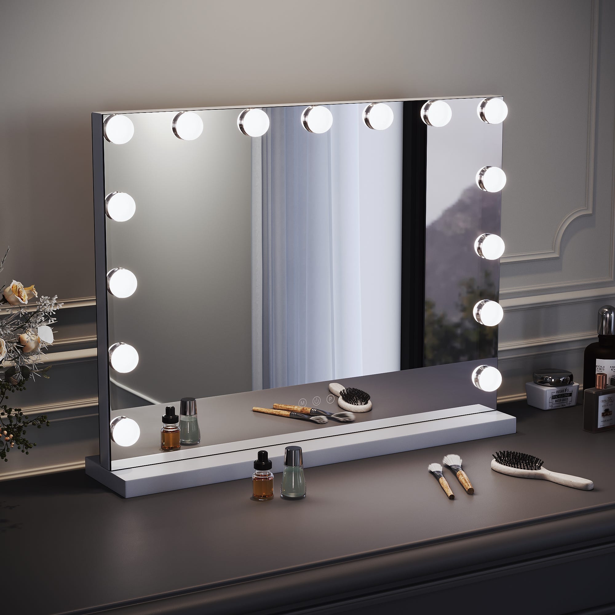 Led Miroir De Maquillage Phare Ventouse Montage Applique Blanc Chaud Pour  Salle De Bain Miroir Coiffeuse Salon Usage Personnel - 4 Ampoules