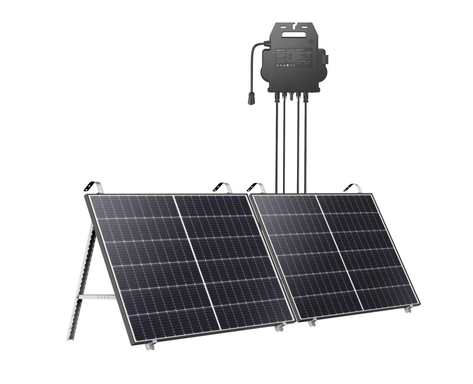 Sunology Kit Solaire Panneau 400w Sans Bricolage Et Rentable Anker Solix 2 panneaux solaires 830W RS40 - Plug&Play pour autoconsommation  | Leroy Merlin