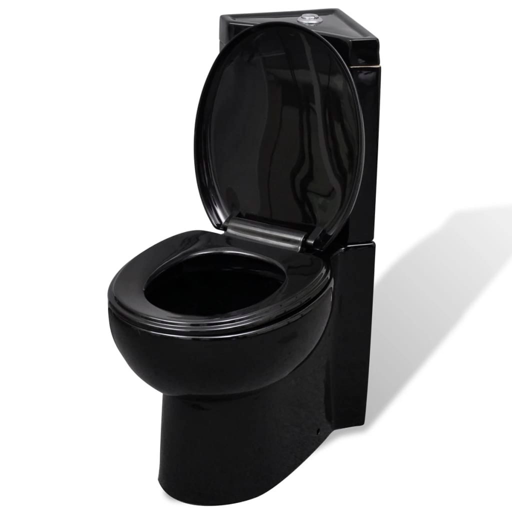 Toilette WC à poser CIPOLI en céramique noir mat