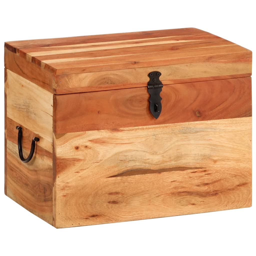 Maison Exclusive Set de baúles de almacenamiento de madera maciza 2 piezas