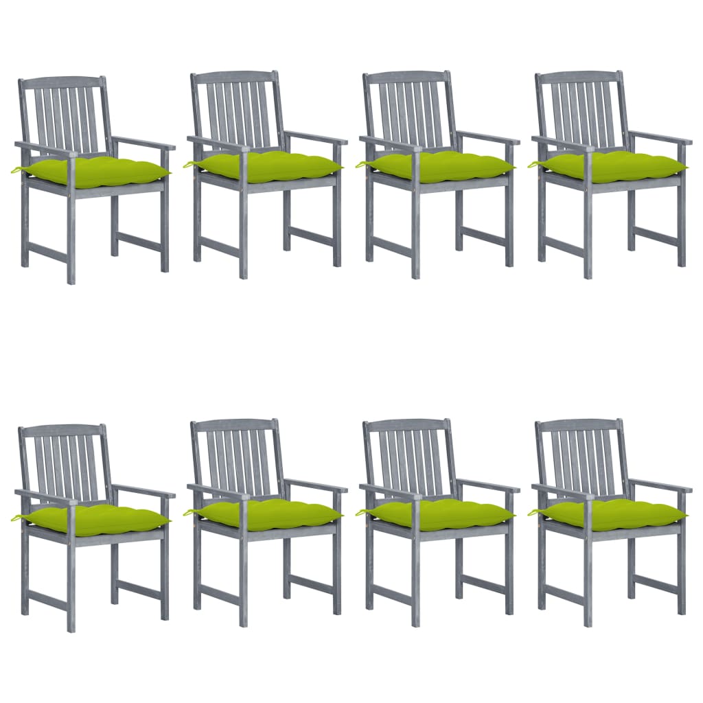 Maison Exclusive Chaises De Jardin Avec Coussins Pcs Bois D Acacia Solide Gris Leroy Merlin